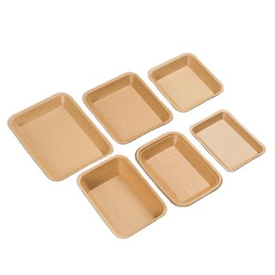 China Brown Takeout Paper Boxes Wholesale Disposable Lunch Box Takeout Paper Packaging for sale