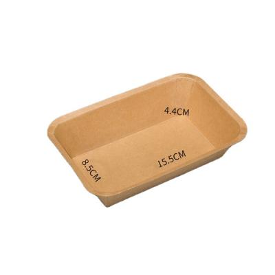 China Rectangular Disposable Cardboard Food Packaging Paper Box Take Out Paper Bowl Disposable Food Paper Packaging for sale