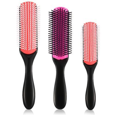 China Natural Private Label Paddle Cushion 9 Row Hair Detangler Comb Brush Waterproof With Logo Wholesale Packing for sale