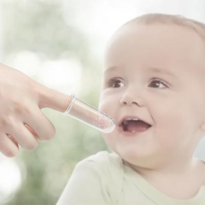 China High Quality BPA Free Silicone Baby Toothbrush BPA Free With Finger Cover for sale