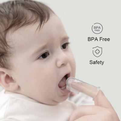 China High Quality BPA Free Silicone Baby Finger Toothbrush for sale