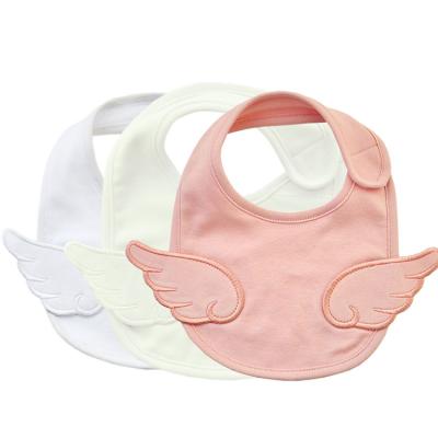 China 100% Cotton Made to Order Antibacterial Wing Baby Bib for sale