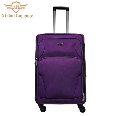 China High Quality Nylon Soft Side Polyester Fabric Luggage Travel Trolley Zipper Soft Luggage Bag for sale