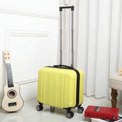 China Cheap 16 Inch Waterproof Durable Hard Shell Travel Trolley Suitcase PC Carry On Carry On Luggage for sale