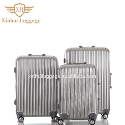 China Dongguan Factory ABS Open End Trolley Case Aluminum Hard Cover Luggage Travel Luggage Suitcase for sale