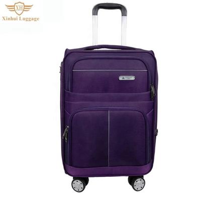 China Elegance Nylon Durable Fabric Soft Fabric Suitcase Trolley Travel High Capacity Business Luggage Set for sale