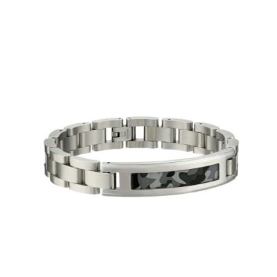 China 2021 Casual / Sporty Best Selling Real Tree OAK Camouflage Inlay Stainless Steel Bracelet for sale