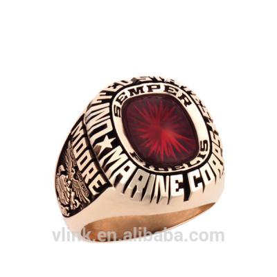 China Artificial Hot Sale Cheap Military Rings For Men, Stainless Steel Rings, USA Military Jewelry Ring for sale