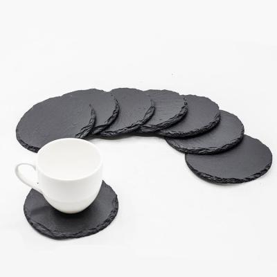 China Materials Sustainable High Quality Durable Use Natural Stone Black Slate Dish Serving Dishes for sale