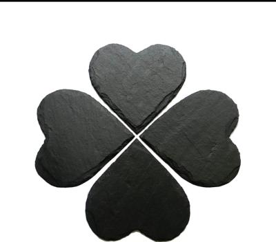 China Sustainable Professional Manufacturer Natural Stone Dinner Slate Tableware Food Dish Heart Shape for sale