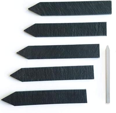 China Factory Wholesale Price Minimalist Handmade Decorative Arrow Shape Edge Garden Slate Plant 20*3cm Cut Black Label for sale