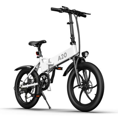 China ADULT 350W 36V 10AH 20Inch Fat Tire Aluminum Alloy EU Warehouse Dropship Brand A20 Motorcycle Portable Foldable Electric Bike for sale