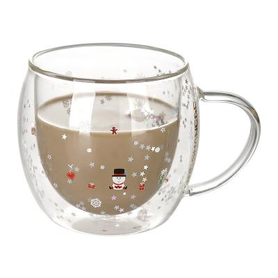 China Sustainable Cartoon Water Cup Household Juice Cup Double-Layer Cup Coffee Mug for sale