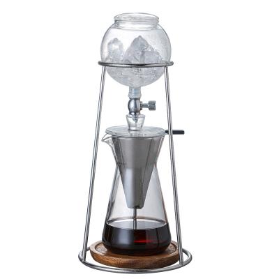 China WITH LID glass cold brew coffee maker glass coffee maker set ice drip coffee maker hand pour coffee maker for sale