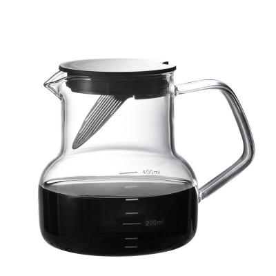 China WITH LID Glass Coffee Pot Coffee Set With Lid Ear Coffee Pot Glass Filter Cup Glass Hanging Hand-Wash Teapot for sale