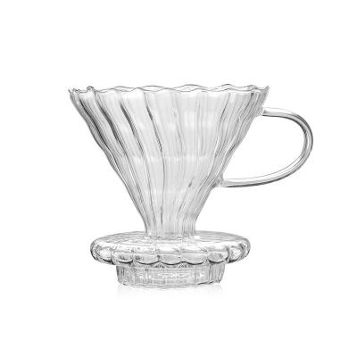 China WITH LID Coffee Funnel Glass Coffee Filter Coffee Filter Funnel for sale