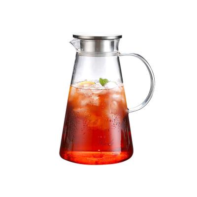 China Wholesale Sport Kettle Stainless Steel Lid Juice Jug Glass Kettle Cold Kettle Cooling for sale