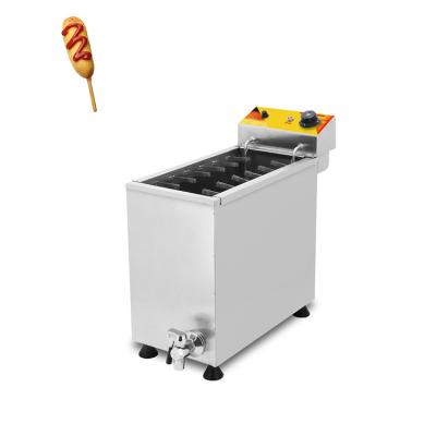 China High Efficency Cheese Hot Dogs Sticks Frying Machine Hot Dog Maker Machine Corn Dog Deep Fryer Machine for sale