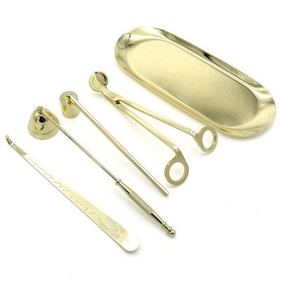 China Eco-friendly Gold Color Candle Scissors Cutting Tools Stainless Steel Candle Scissors for sale