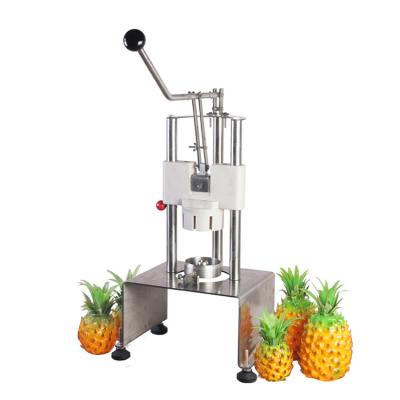 China Energy Saving Manual Pineapple Hollow Puncher Slicer Peeler Peeling Machine for sale