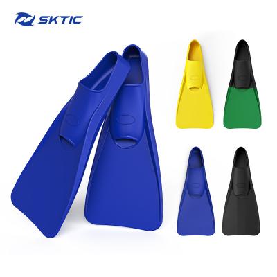 China SKTIC Durable Silicone Fins High Quality Blue Soft Rubber Bottom Water Diving Gear Freediving Snorkeling Kits for sale