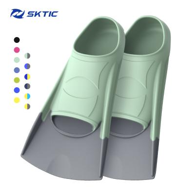 China SKTIC Amazon Short Heel Durable Hot-selling Gray Rubber Closed Closed Green Adults and Kids Scuba Diving Swimming Fins Training Fins for sale