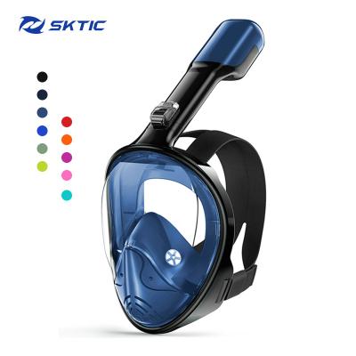 China 180 Wide View SKTIC Factory Full Face Mask Water Sports Professional Snorkeling Equipment Swimming Mask for sale