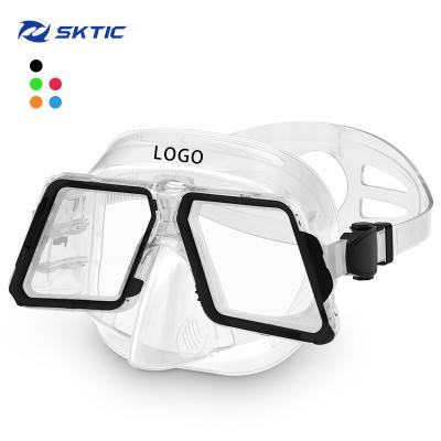 China 180 Double Lens Mask Wide Sight SKTIC Best Quality Underwater Diving Goggles Suitable For Men And Women for sale