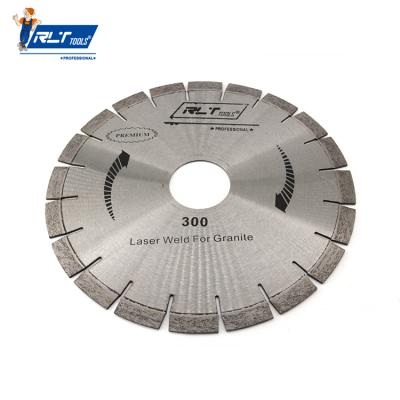 China RLT Effect Cutting Machines Professional Custom High Frequency Diamond Saw Cutting Blade Laser Circular Welding Machine 300mm For Granite for sale