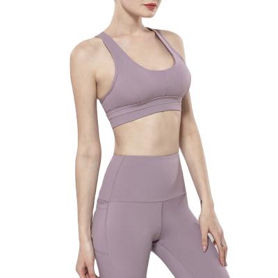 China New Design Julysand Fashion Gym Sports Custom Lady Sports Bra Lady's Breathable Fitness Yoga Wears for sale