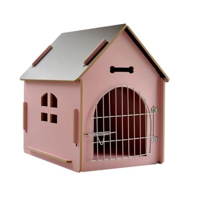 China Breathable Custom Manufacturer Indoor Dog House Kennel Wooden Dog Cage Luxury Pet Cage Rooms for sale