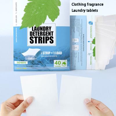 China Popular Clean Water Laundry Bubble Paper Highly Active Powerful Decontamination Laundry Tablets for sale