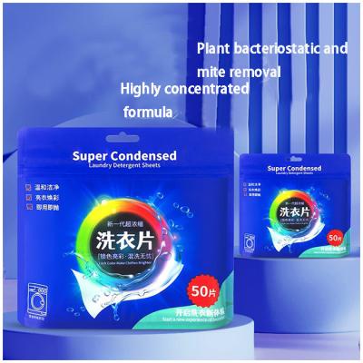 China Anti Bacterial And Anti Mite Concentrated Laundry Cleaning Sheets With Clean Fragrance for sale