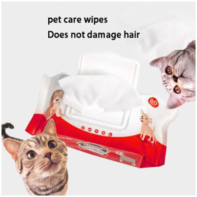 Chine Des lingettes humides pour animaux de compagnie Pour chats et chiens Pas de rinçage pour les taches de larmes Nettoyage déodorant et nettoyage des lingettes humides à vendre