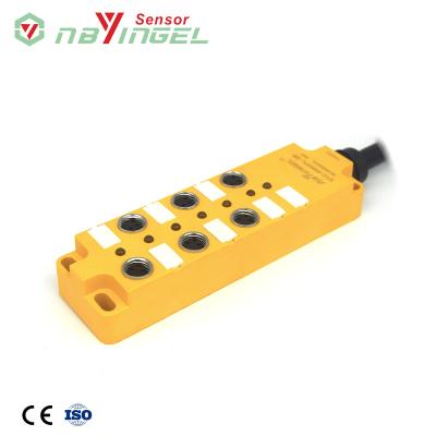 China Yingke IP67 Screw Terminal Blocks Automotive Waterproof M8 and M12 6 6 Way Terminal Blocks Box for sale