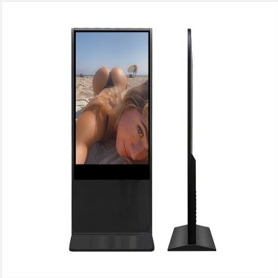 China Indoor Advertising Signage and Display IR Digital LCD Touch Screen 43 49 New 55 Inch Screen Floor Standing Indoor Commercial Kiosk for sale