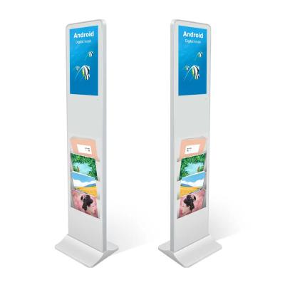 China Indoor 21.5 Inch Floor Standing Kiosk With Brochure Stand Video LCD Advertising Display 21.5 Inch Player Video TFT Technical Support for sale