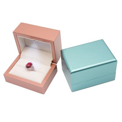 China Factory direct supply recyclable custom logo wholesale custom jewelry boxes ring necklace watch bracelet flip ABS packaging box with light for sale