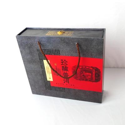 China Custom Printed Recycled Logo Double Black Packaging Gift Display Drawer Cardboard Sliding Drawer Gift Box Paper Box With Insert for sale