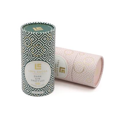 China Eco Friendly Recyclable Paperboard Shipping Cardboard Round Tube Cylinder Packaging Paper Box For Tea Candle Jars Coffee Bean for sale