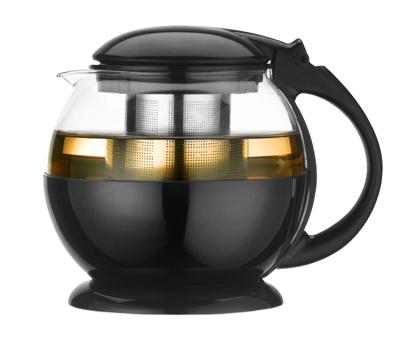 China Viable Wholesale Glass Teapot Hot Selling Turkish Teapot Viable With Infuser for sale