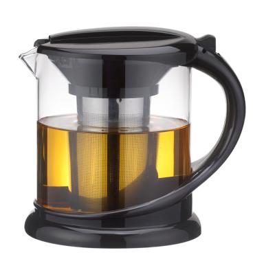 China Free Sample Sustainable China Glass Coffee Pot Sustainable Tea Making Glass Teapot With Filter for sale