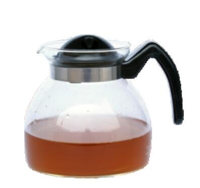 China Factory Direct Borosilicate Glass Teapot High Sustainable Direct Heat Fire Teapot With Plastic Cover for sale