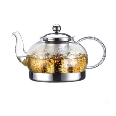 China 2021 hot sale new design borosilicate glass teapot viable for induction for sale