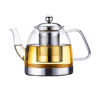 China Sustainable electromagnetic glass teapot, using with induction cooker for sale