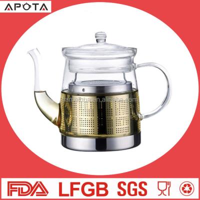 China Viable 1500ml Pyrex Teapot Electric Induction Teapot Multifunctional Glass Kettle for sale