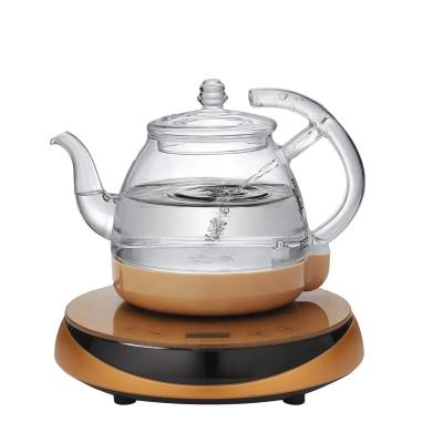 China Sustainable Anti-dry Induction Cooker Teapot Automatic Water-adding Glass Teapot 1000ML for sale