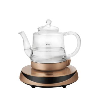 China Viable Glass Maker Electric Automatic Anti-dry Design Teapot Cooker Induction Glass Teapot for sale