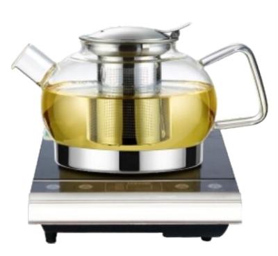 China Sustainable Wide Mouth Borosilicate Glass Teapot Water Electromagnetic Pot , Using With Induction Cooker for sale