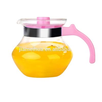 China Viable Wholesale Heat Resistant Wide Mouth Hot Water Jug Housewares Glass Coffee Cooler Jug for sale